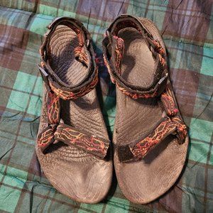 Teva Terradactyl  Mens Red and Orange Flames